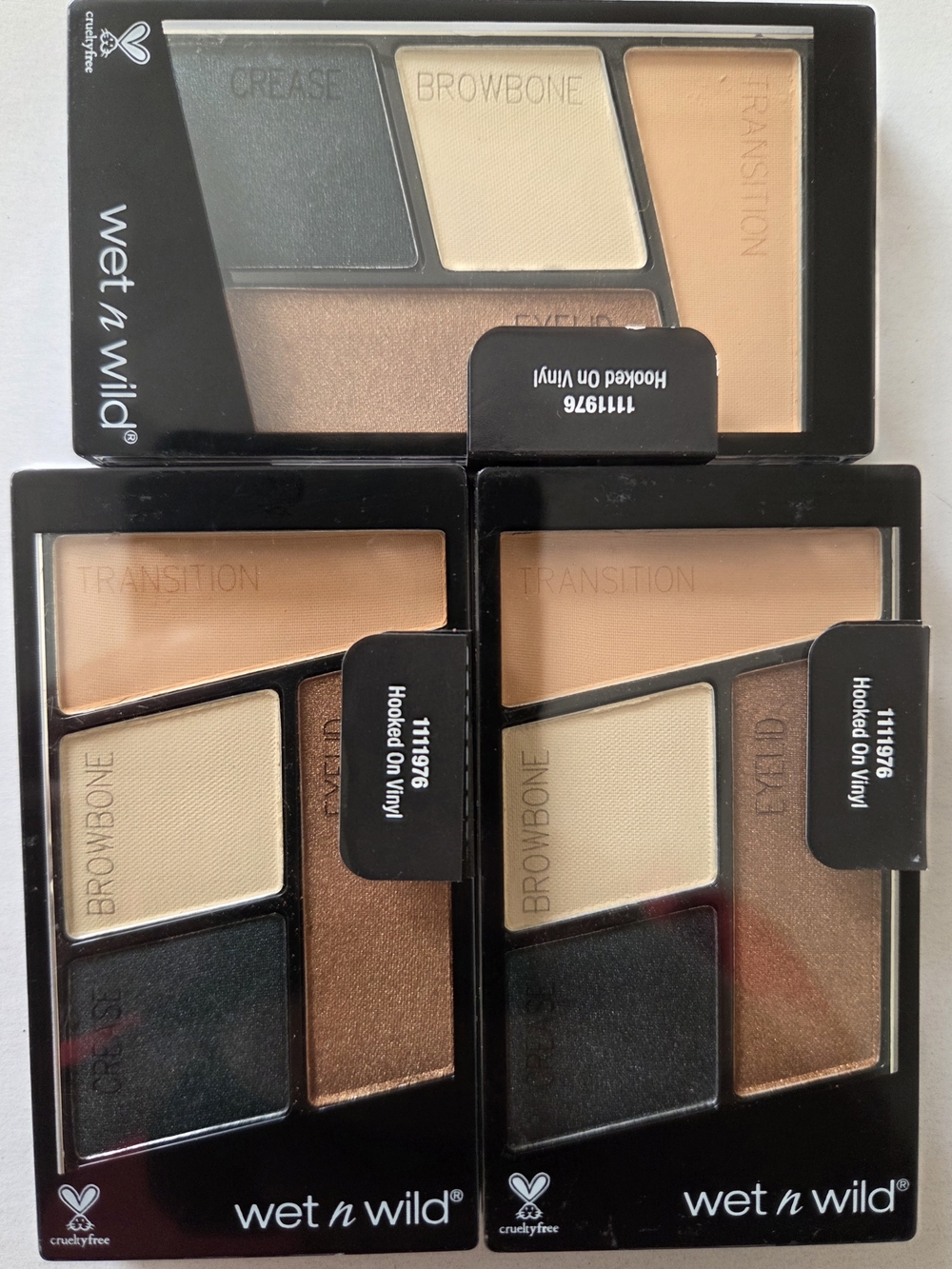 Wet N Wild ColorIcon Eyeshadow Quad #1111976 Hooked on Vinyl Browns (Pack of 3)